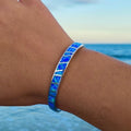 Blue and Silver Opal Bracelet for Everyday Wear with Ocean-Inspired Design 0
