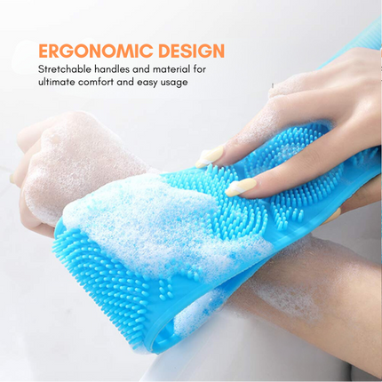 Body Scrubber Silicone Exfoliating Shower Brush Bath Massager 3