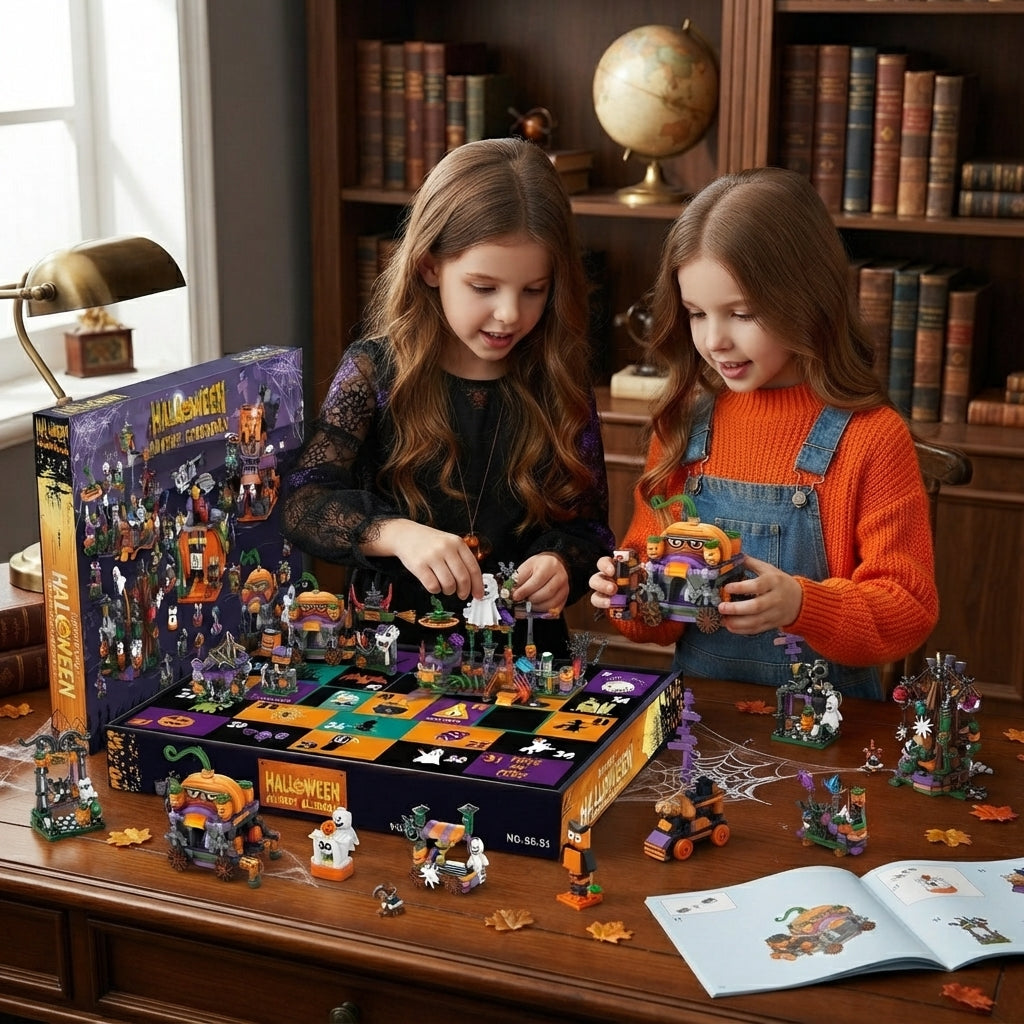 Bouwblokken voor de Halloween adventskalender – 31 ministructuren 1