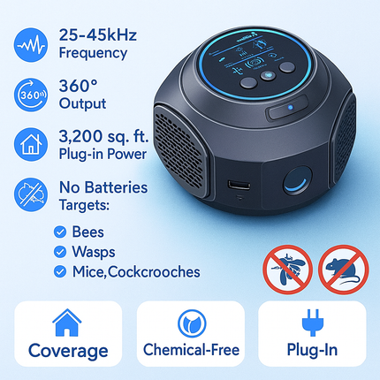 Breevo Ultrasonic Bee & Wasp Repellent For 360 Coverage 6
