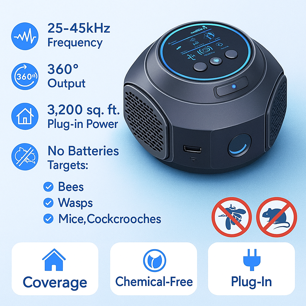 Breevo Ultrasonic Bee & Wasp Repellent For 360 Coverage 6