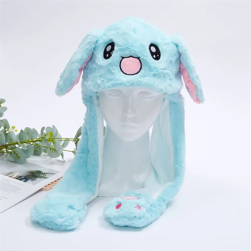 BunnyJoy Cute Plush Hat with Moving Ears for Adults and Kids 0