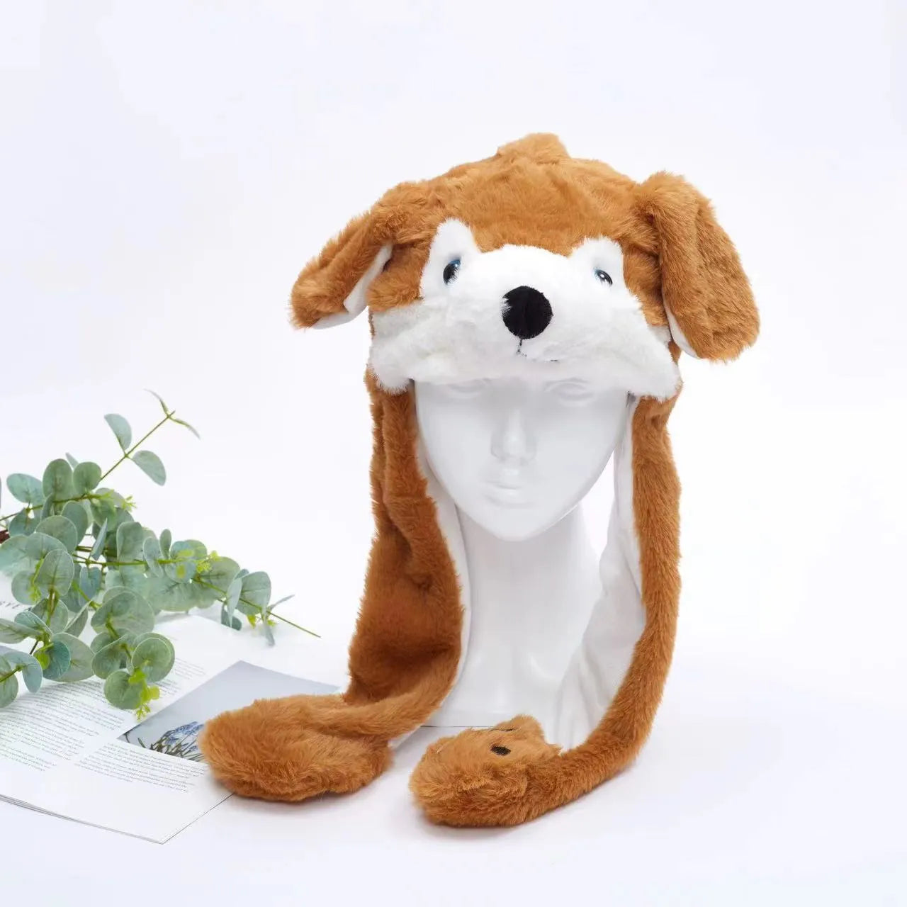 BunnyJoy Cute Plush Hat with Moving Ears for Adults and Kids 11
