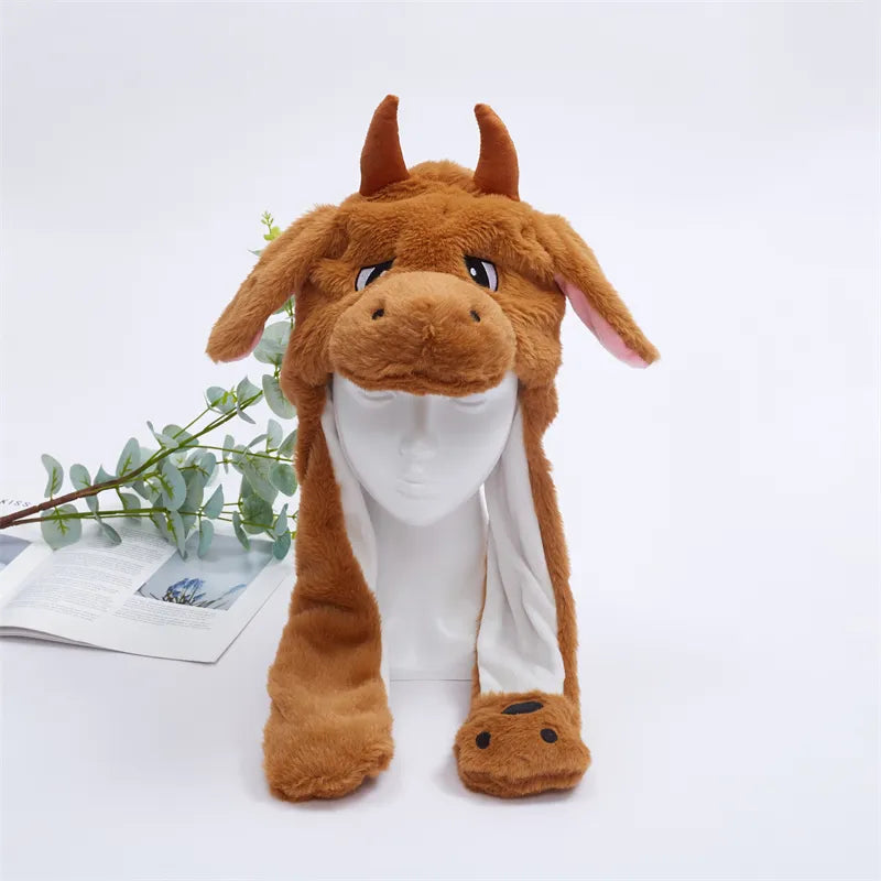BunnyJoy Cute Plush Hat with Moving Ears for Adults and Kids 17