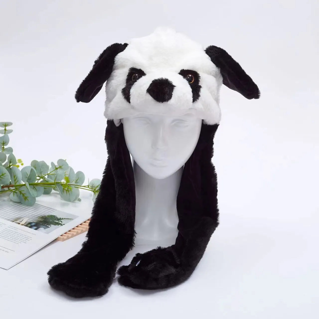 BunnyJoy Cute Plush Hat with Moving Ears for Adults and Kids 24