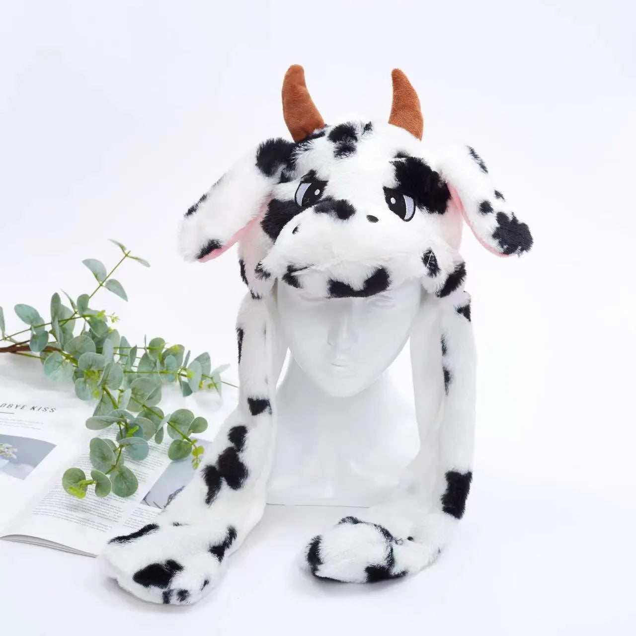 BunnyJoy Cute Plush Hat with Moving Ears for Adults and Kids 30