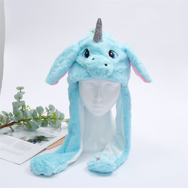BunnyJoy Cute Plush Hat with Moving Ears for Adults and Kids 32