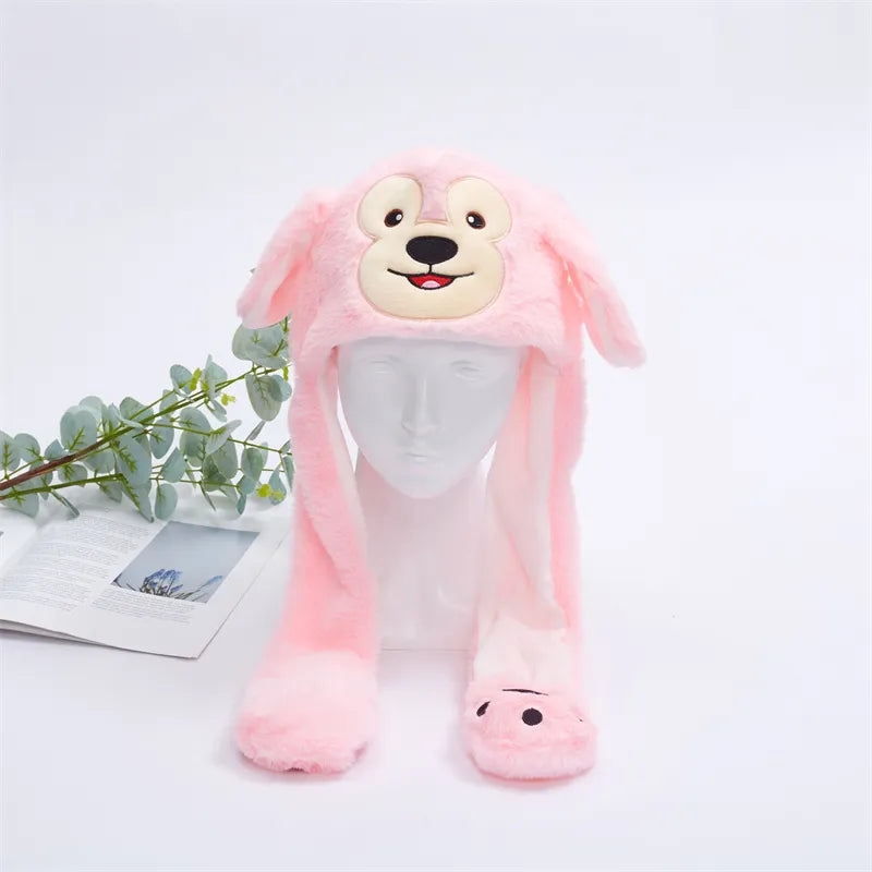 BunnyJoy Cute Plush Hat with Moving Ears for Adults and Kids 35