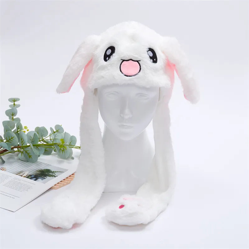 BunnyJoy Cute Plush Hat with Moving Ears for Adults and Kids 4