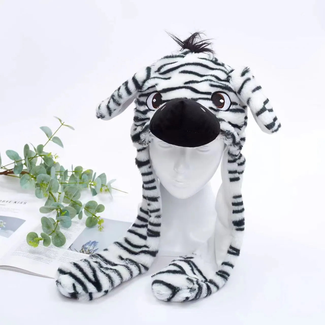 BunnyJoy Cute Plush Hat with Moving Ears for Adults and Kids 54