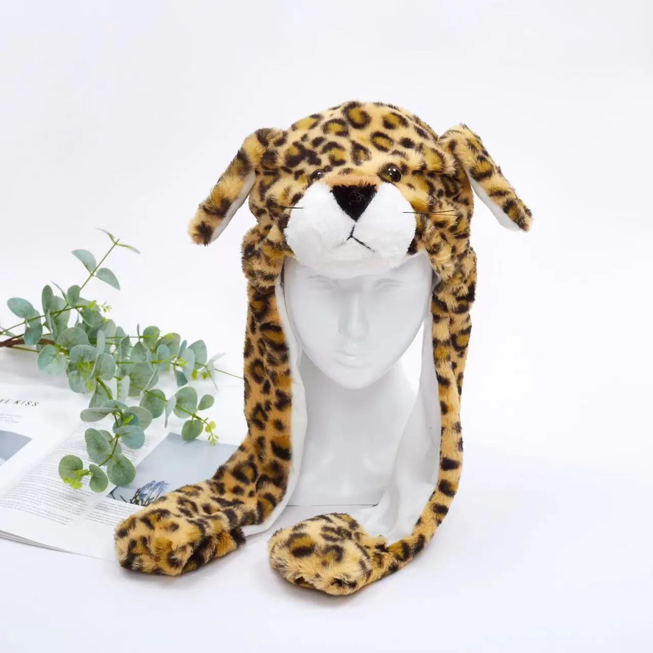 BunnyJoy Cute Plush Hat with Moving Ears for Adults and Kids 55