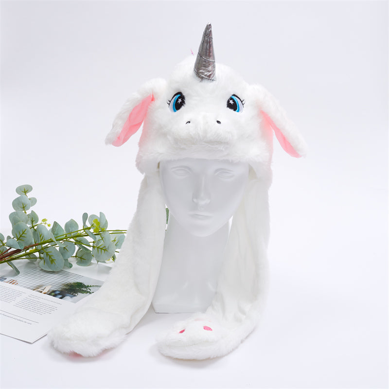 BunnyJoy Cute Plush Hat with Moving Ears for Adults and Kids 57