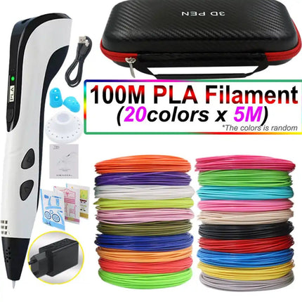 3D Printing Pen Set – Easy-Control Drawing Tool with PLA Filament & LED Display