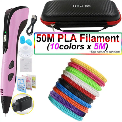 3D Printing Pen Set – Easy-Control Drawing Tool with PLA Filament & LED Display