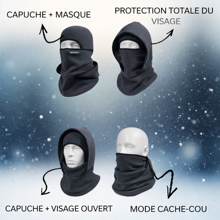 Thermal 3-in-1 Balaclava | Windproof Fleece Face Mask for Cold Weather