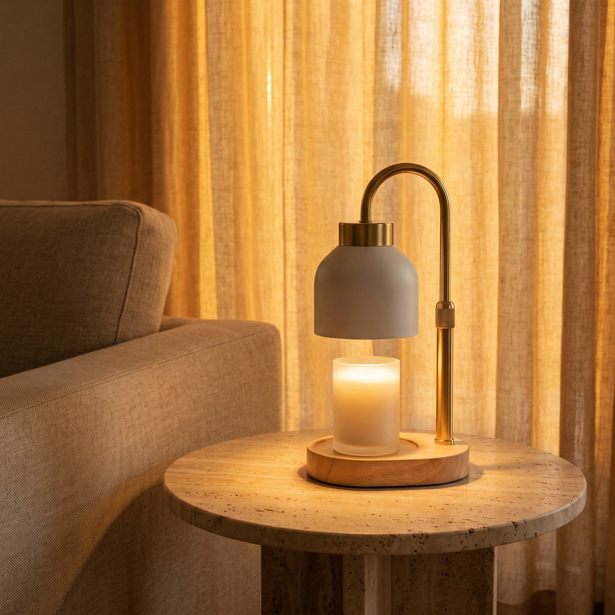 Candle Warmer Lamp with Adjustable Arm, Dimmer & Timer for Jar Candles 2