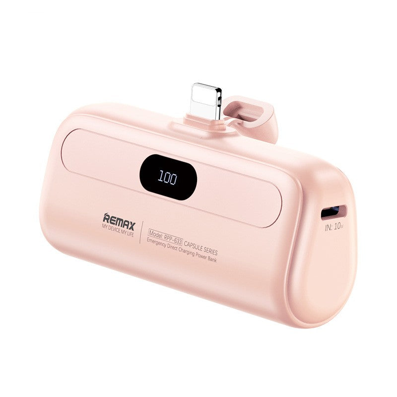 Capsule Power Bank 5000mAh — Industrial Style, Apple & USB-C 7