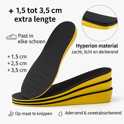 Invisible Height Increase Insoles – Soft Adjustable Silicone Design for Discreet Everyday Comfort