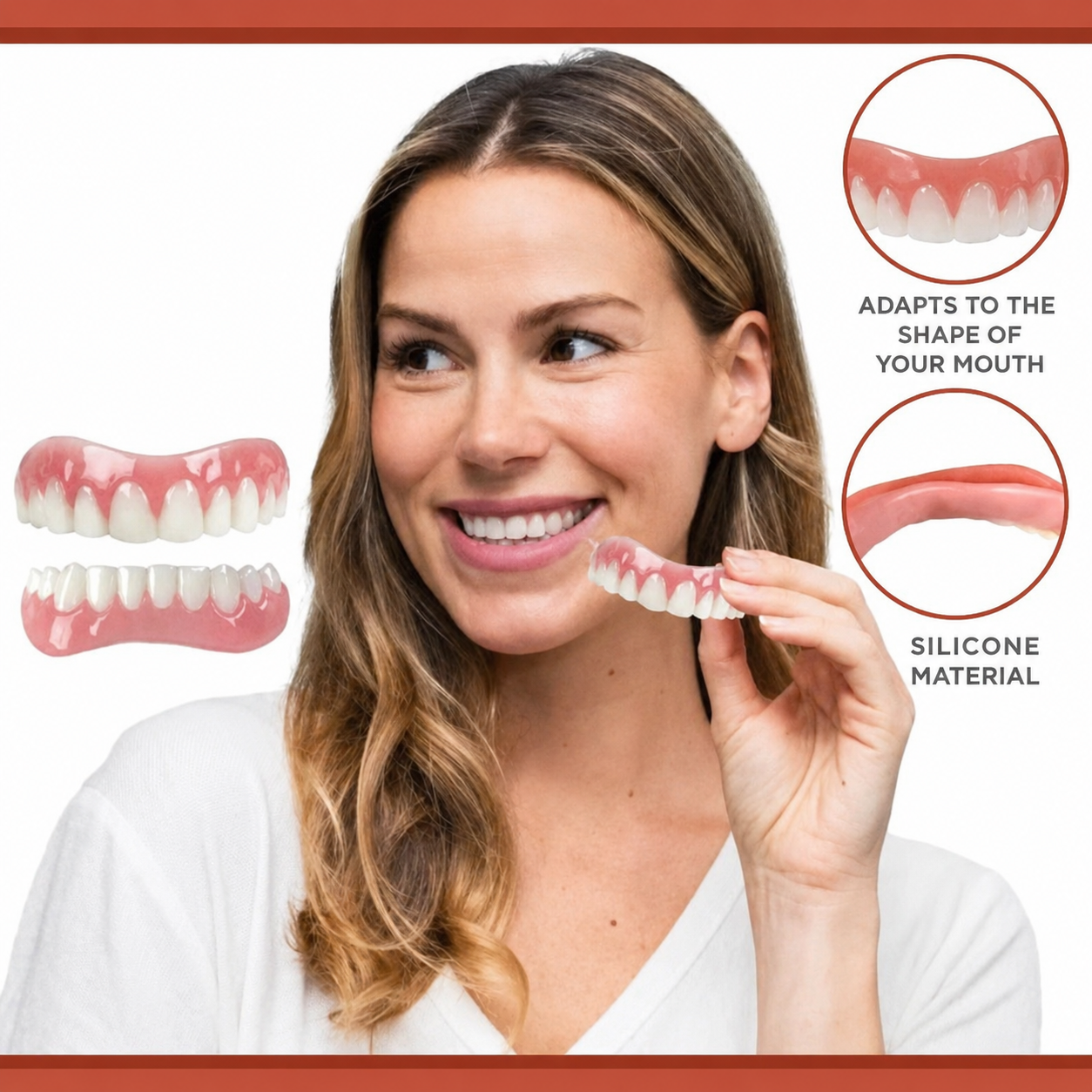 Temporary Teeth Veneers – Removable Upper and Lower Cosmetic Covers