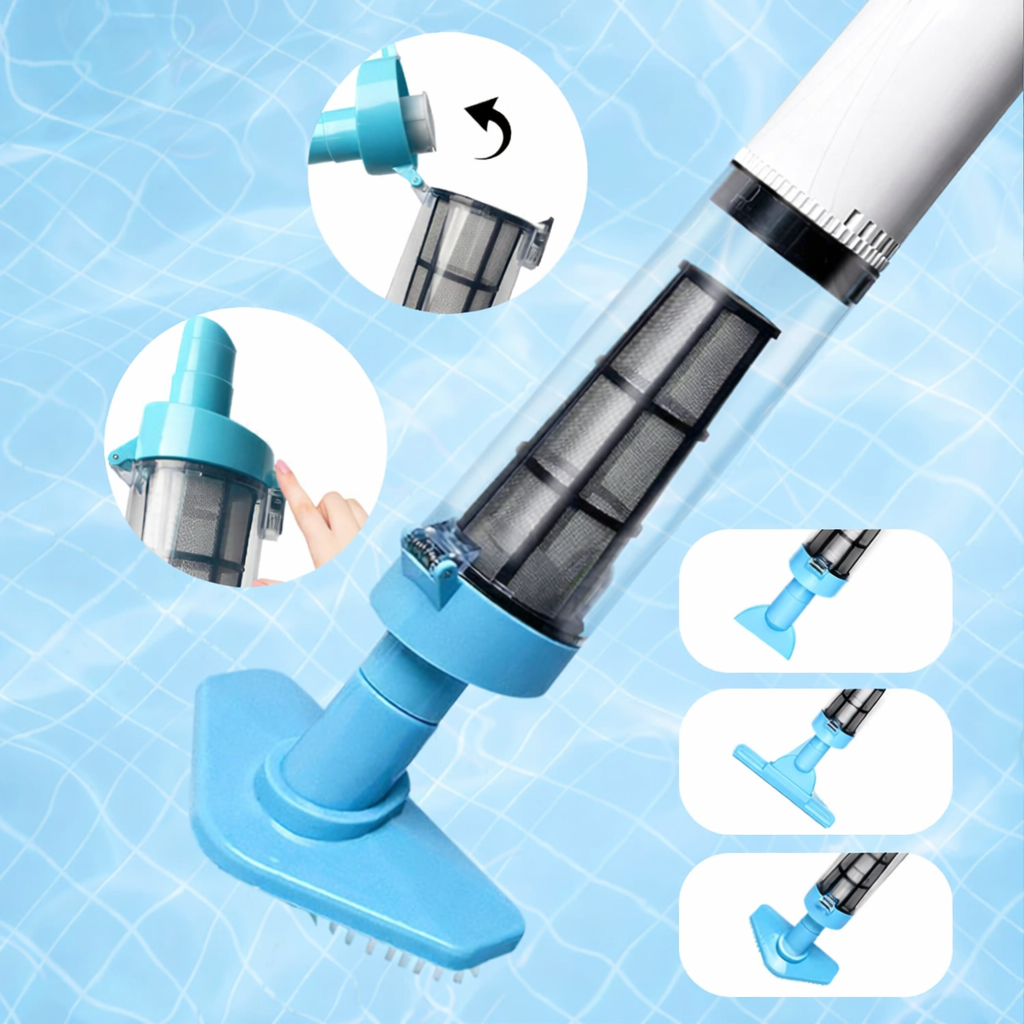 Cordless Pool Vacuum Cleaner – 3-in-1 Rechargeable Cleaner with Strong Suction