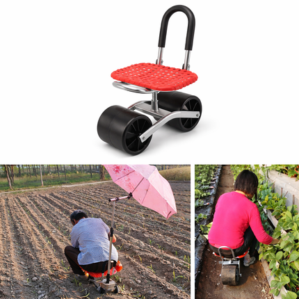 Gardening Seat – 360° Rotating Rolling Stool with Adjustable Height