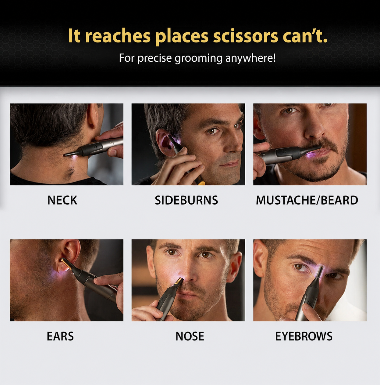 Nose and Ear Trimmer – LED Precision Design for Brows and Beard Details