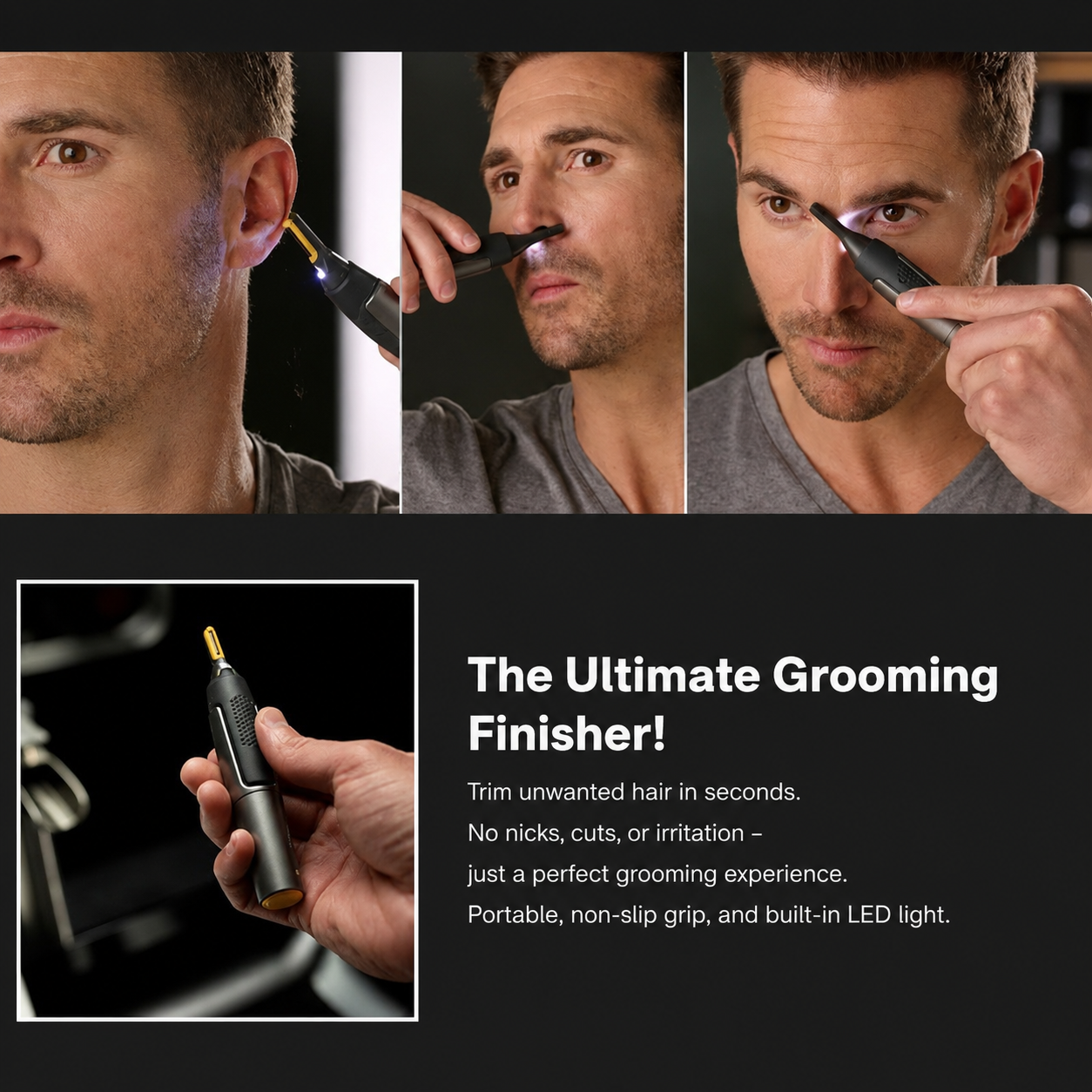 Nose and Ear Trimmer – LED Precision Design for Brows and Beard Details