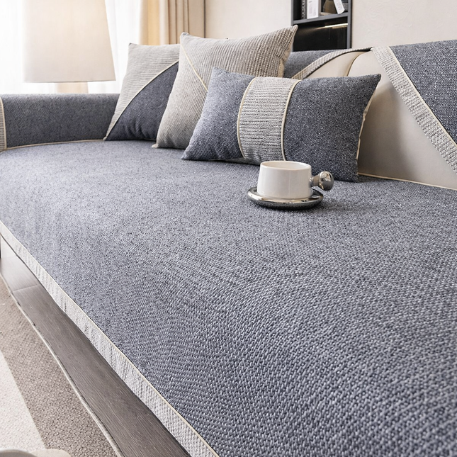 Sofa Cover – Breathable Cotton-Linen Blend, Non-Slip Backing & Modular Fit