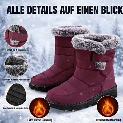 Women's Winter Snow Boots | Warm Lining, Non-Slip Sole, Water-Repellent
