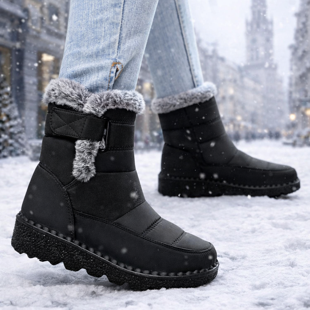 Women's Winter Snow Boots | Warm Lining, Non-Slip Sole, Water-Repellent