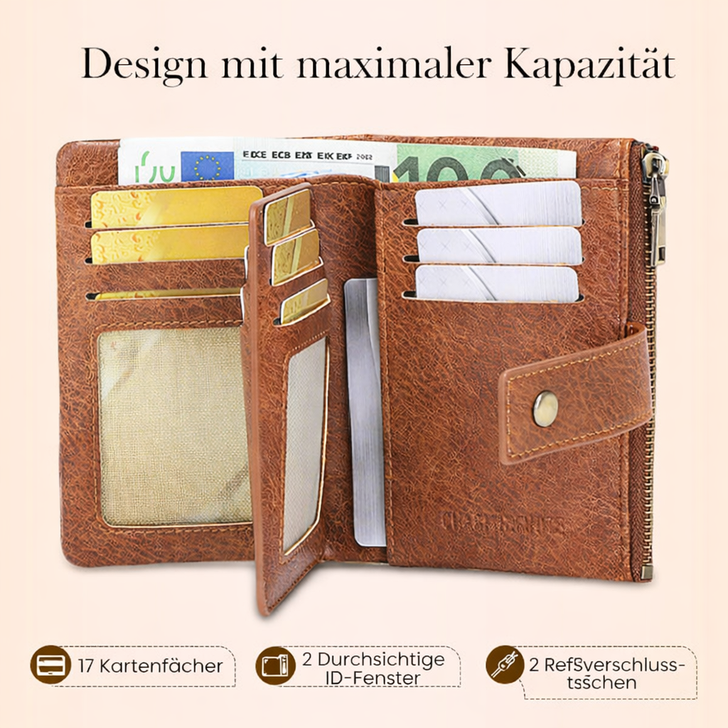 RFID-Blocking Tri-Fold Wallet | Secure Spacious Women’s Design