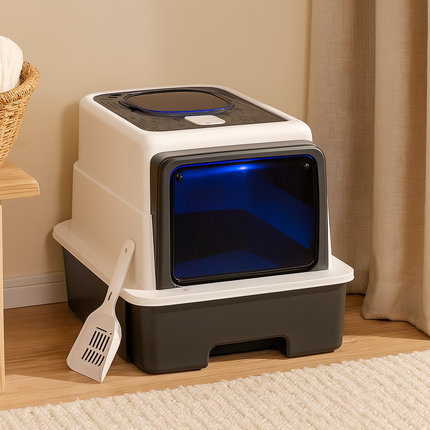 Automatic Self-Cleaning Cat Litter Box – Hygienic, Quiet & UV-Sterilized System