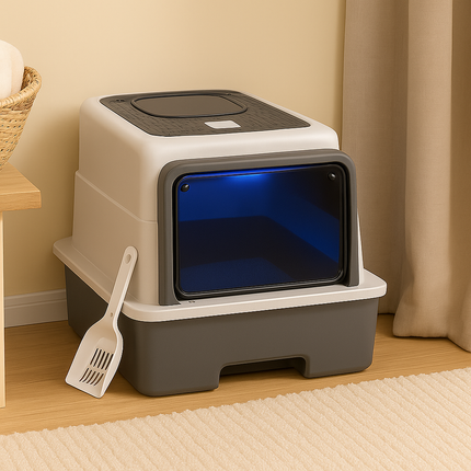 Automatic Self-Cleaning Cat Litter Box – Hygienic, Quiet & UV-Sterilized System