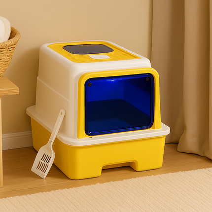 Automatic Self-Cleaning Cat Litter Box – Hygienic, Quiet & UV-Sterilized System