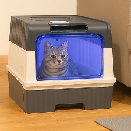 Automatic Self-Cleaning Cat Litter Box – Hygienic, Quiet & UV-Sterilized System