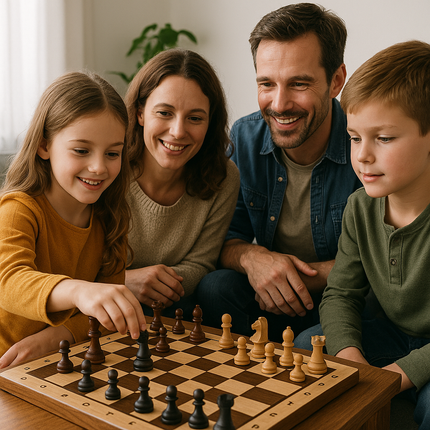Wooden Chess Set – Foldable Tournament Board with Storage & Handcrafted Pieces
