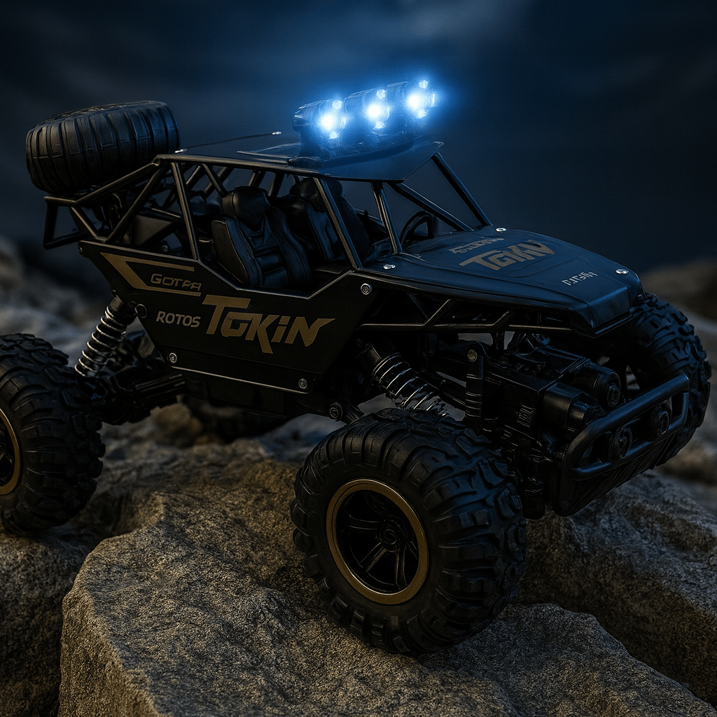 Camion monstre télécommandé 4x4 – Buggy tout-terrain avec télécommande 2,4 GHz et lumières LED