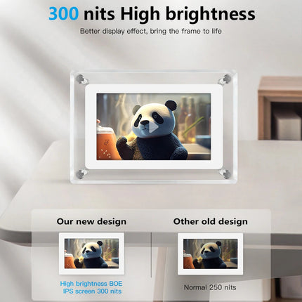 ClearFrame | Acrylic Digital Photo Frame | Portable IPS Display with Built-in Battery 5