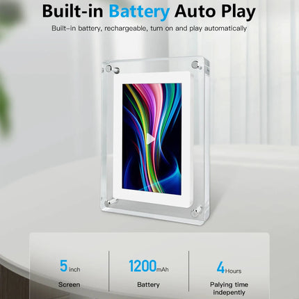 ClearFrame | Acrylic Digital Photo Frame | Portable IPS Display with Built-in Battery 7