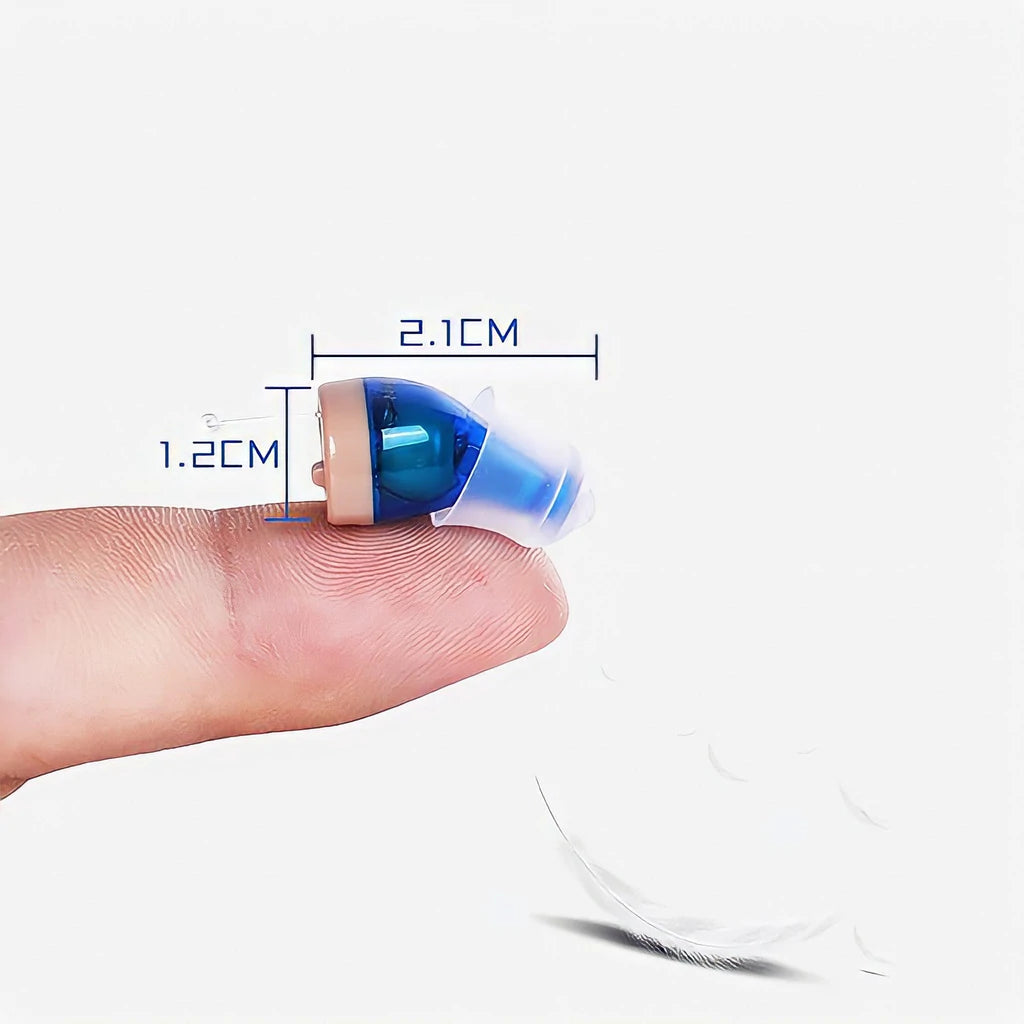Personal Sound Amplifier – Discreet In-Ear Design with Rechargeable Case & Adjustable Volume
