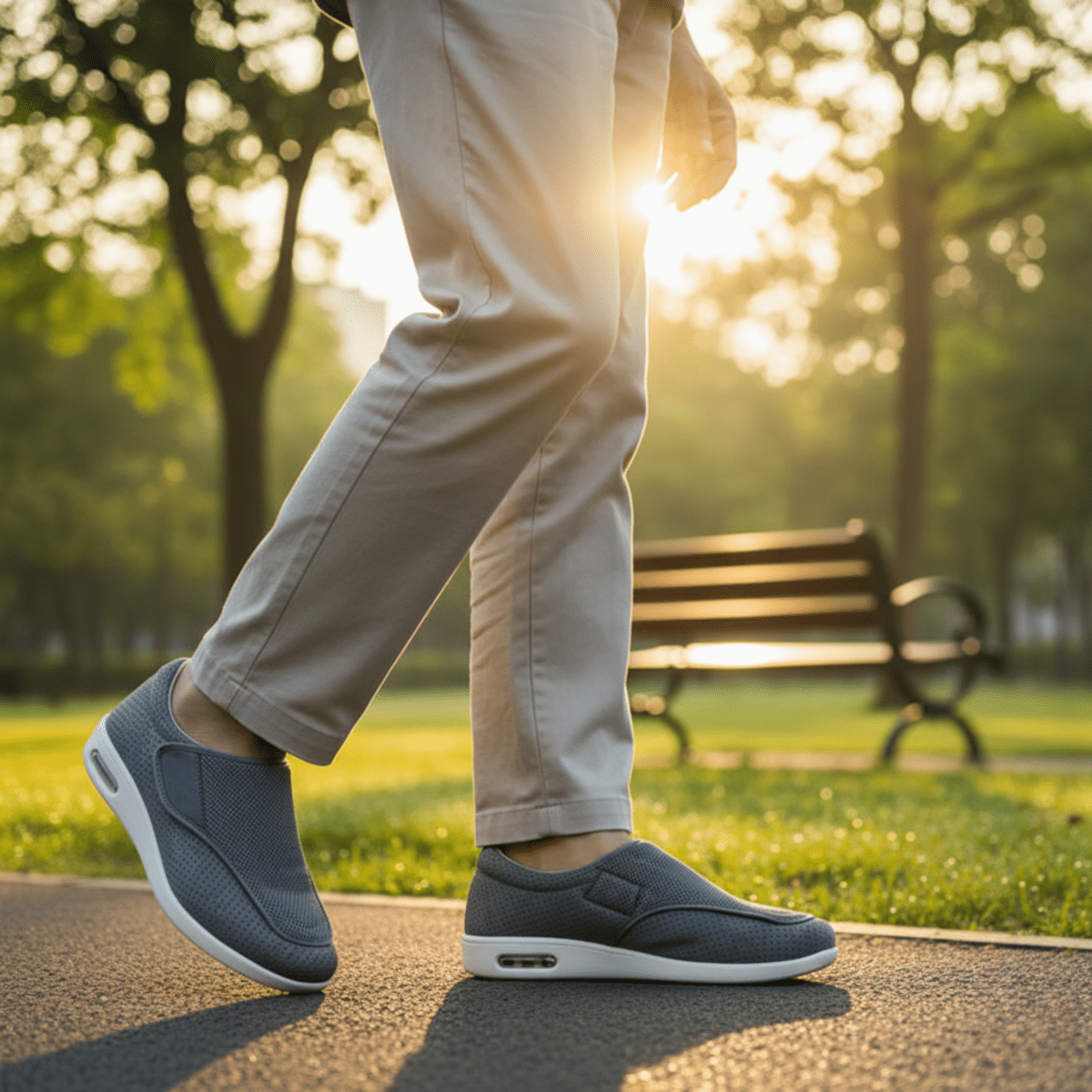 ComfortFit | Diabetikerschuhe mit Memory-Schaum & Zero-Drop-Design | Extra breite Passform für geschwollene Füße 1