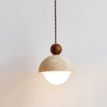 Coraline Retro Wabi-Sabi Travertine Stone Dome Pendant Light 0