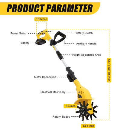 Cordless Tiller Electric Cultivator 5