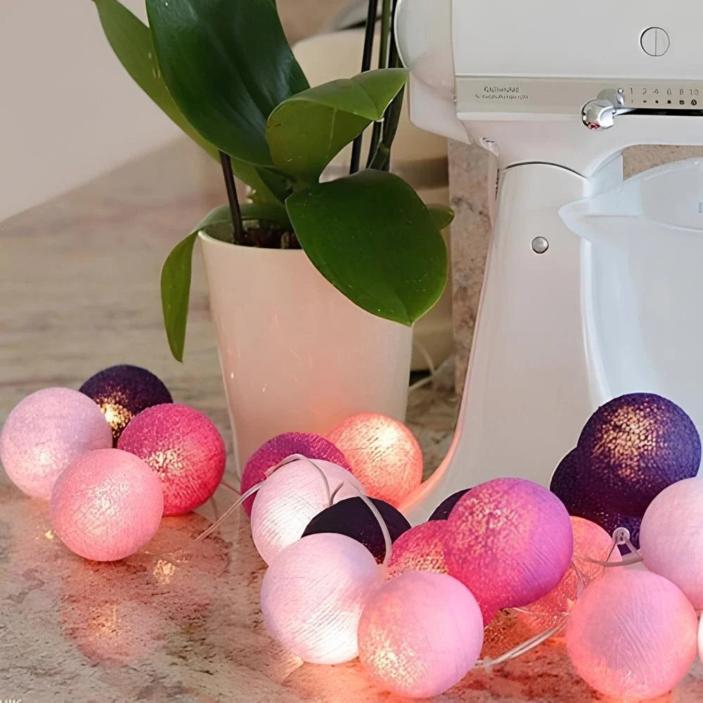 Cotton Ball Garland 12