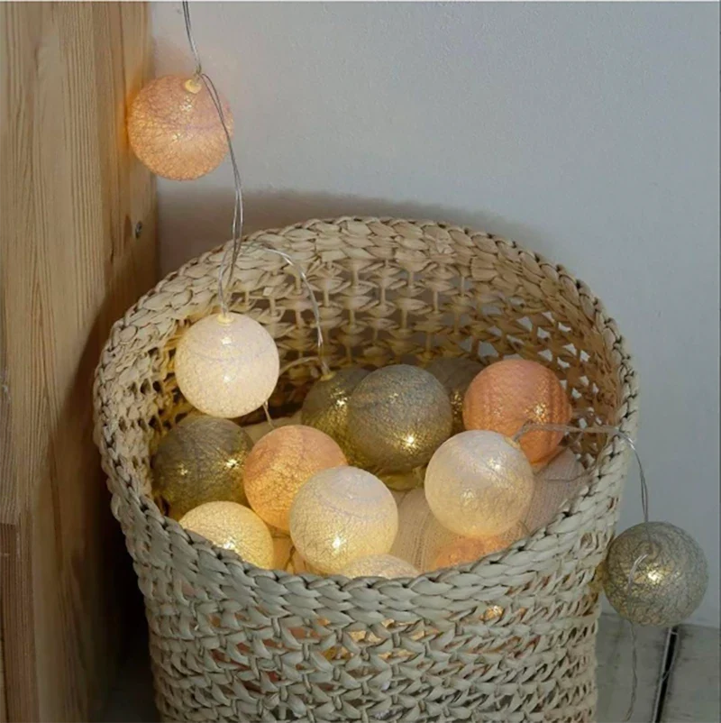 Cotton Ball Garland 15