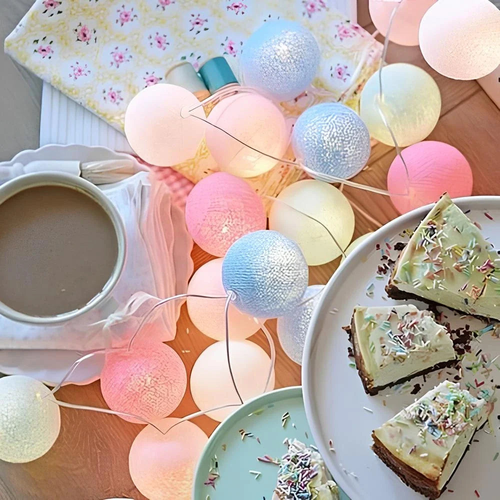 Cotton Ball Garland 2