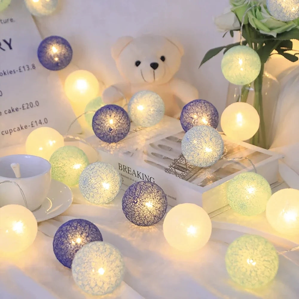 Cotton Ball Garland 4
