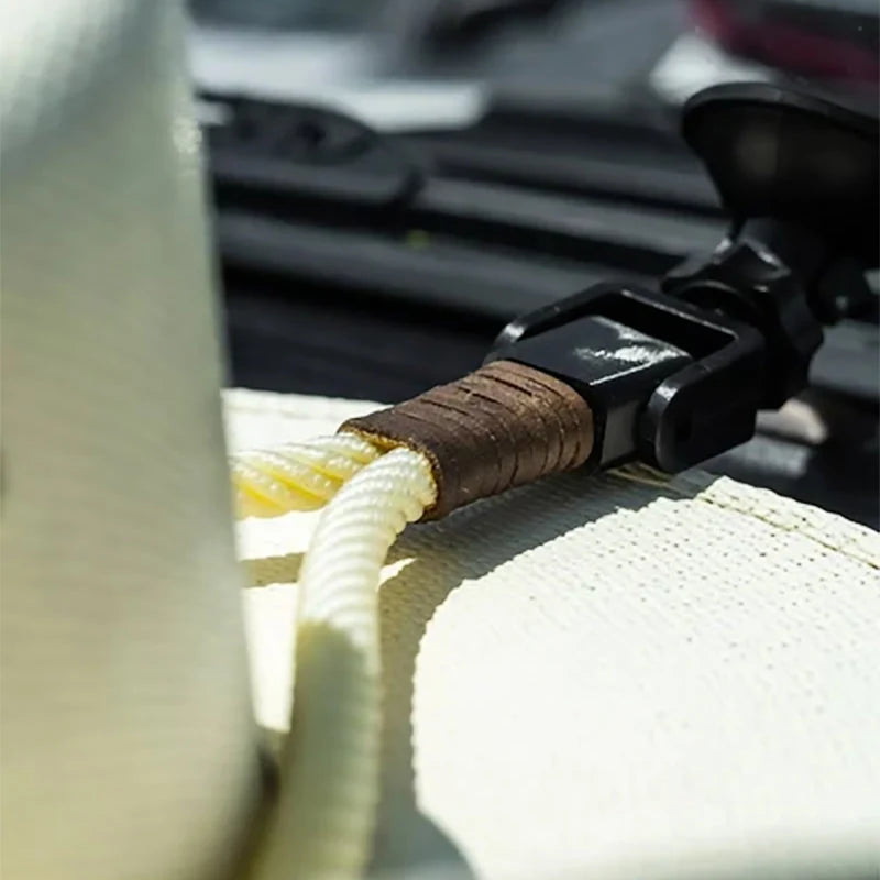 Cowboy Hat Holder for Vehicles with Suction Cup and Leather Cord 2
