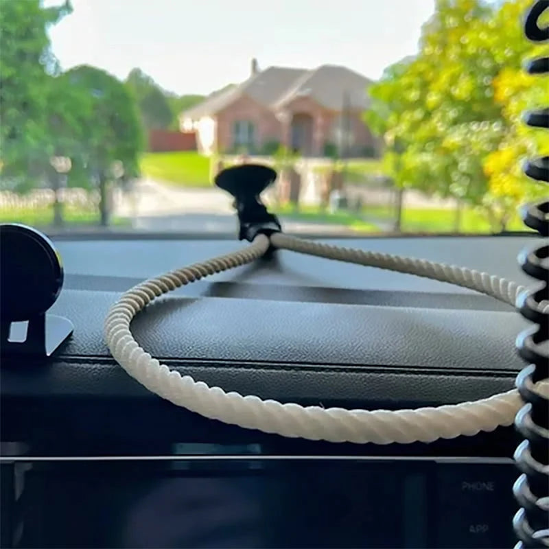 Cowboy Hat Holder for Vehicles with Suction Cup and Leather Cord 7
