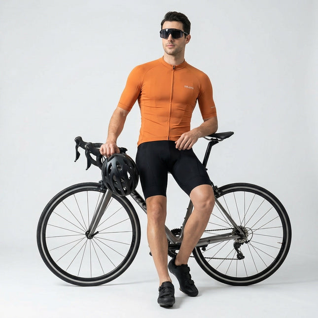 Men’s Cycling Jersey – Breathable Quick-Dry Fabric, Full Zip & 3 Rear Pockets